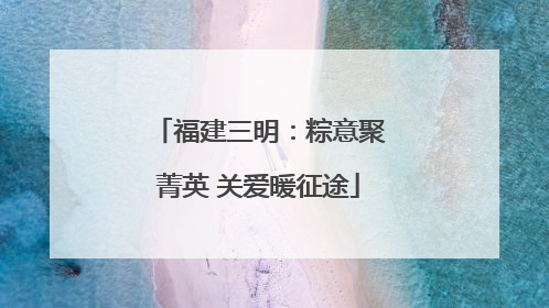 福建三明：粽意聚菁英 关爱暖征途